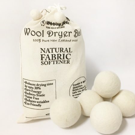 Tørrebolde i 100% ren uld (6 stk. vasketøjsbolde)
