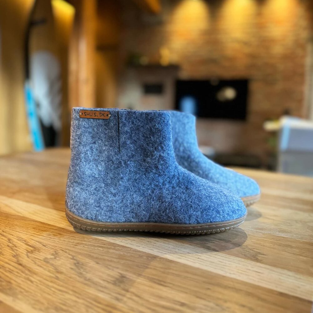 Filtstøvle (100% ren uld) - Model Denim m/Gummisål - Dansk Design fra SHUS