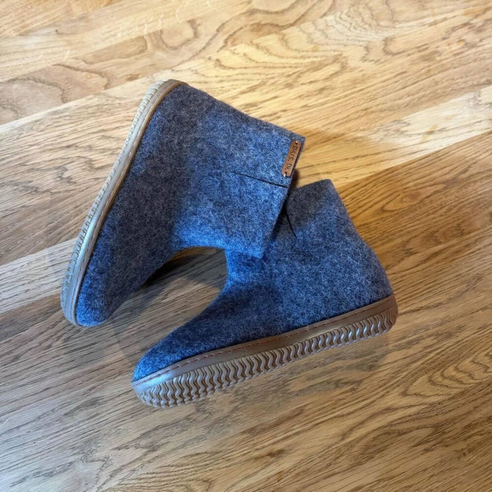 Filtstøvle (100% ren uld) - Model Denim m/Gummisål - Dansk Design fra SHUS