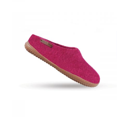 Uldtøffel (100% ren uld) – Model Pink m/Gummisål – Dansk Design fra SHUS