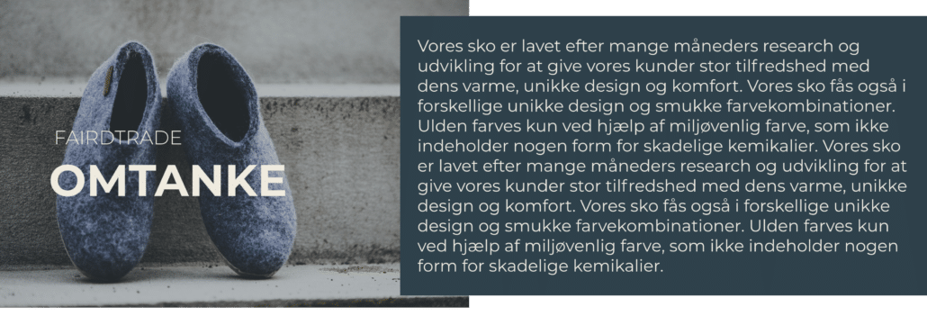 Behagelige og komfortable håndlavede uldhjemmesko, dansk design