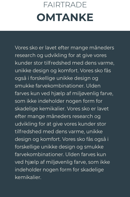 Behagelige og komfortable håndlavede uldhjemmesko, dansk design, Fairtrade.